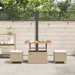 Casa si Gradina - Gradina si terasa - Mobilier exterior - Seturi mobila gradina - Set mobilier gradina, 3 piese, perne bej, poliratan & acacia - Infinity.ro