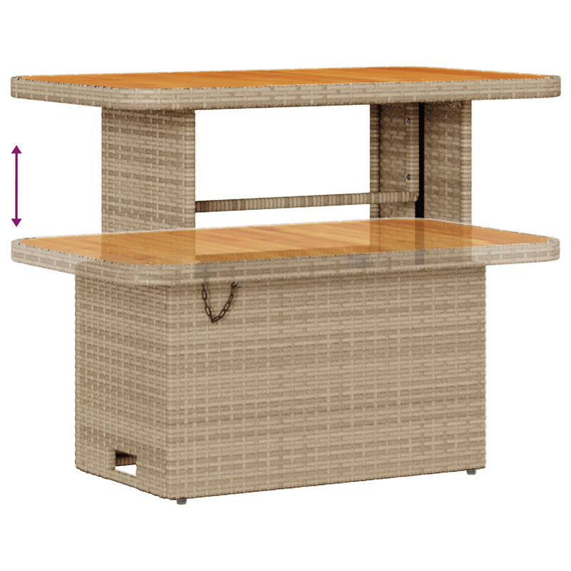 Casa si Gradina - Gradina si terasa - Mobilier exterior - Seturi mobila gradina - Set mobilier gradina, 3 piese, perne bej, poliratan & acacia - Infinity.ro