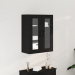 Casa si Gradina - Mobilier - Comode si corpuri - Comode - Dulap de perete cu usi din sticla, stejar negru, 69,5x34x90 cm - Infinity.ro