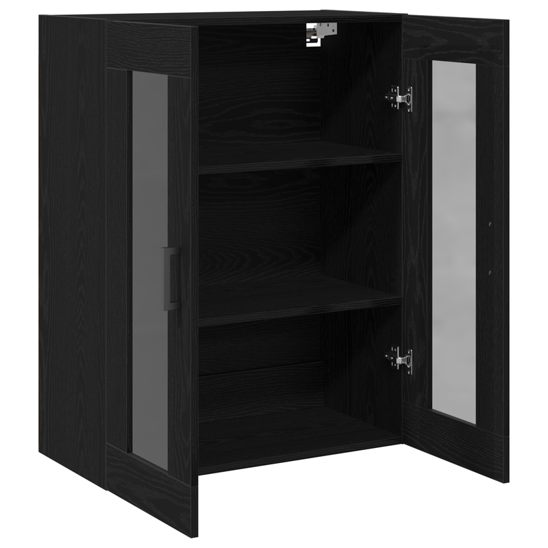 Casa si Gradina - Mobilier - Comode si corpuri - Comode - Dulap de perete cu usi din sticla, stejar negru, 69,5x34x90 cm - Infinity.ro