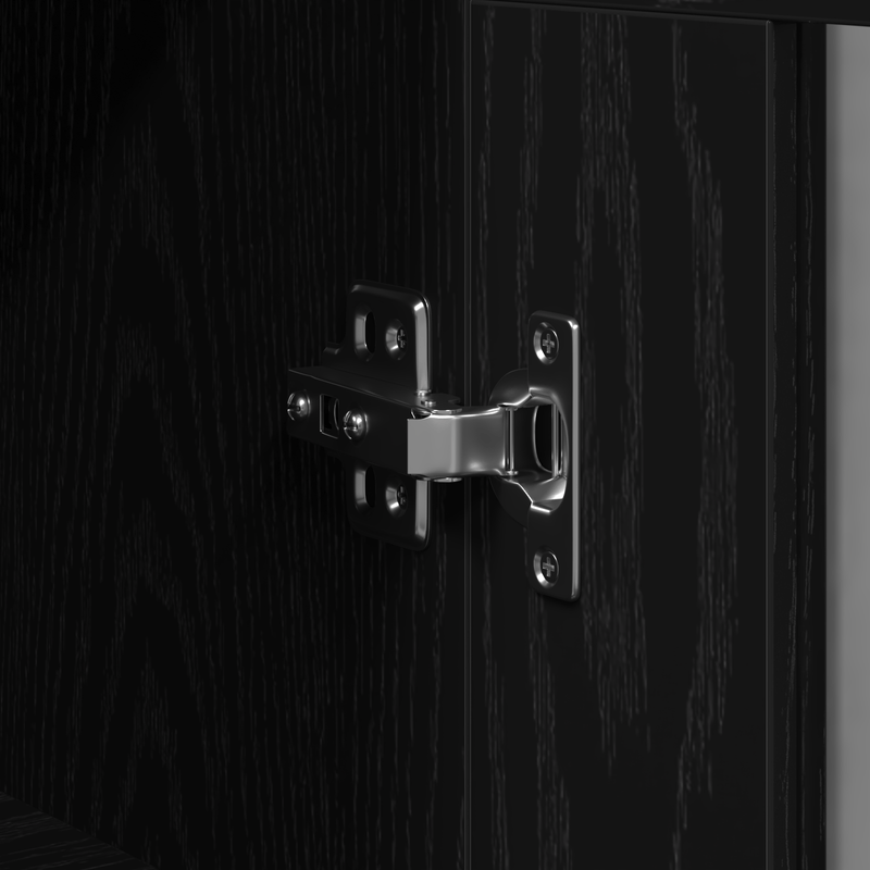 Casa si Gradina - Mobilier - Comode si corpuri - Comode - Dulap de perete cu usi din sticla, stejar negru, 69,5x34x90 cm - Infinity.ro