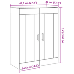 Casa si Gradina - Mobilier - Comode si corpuri - Comode - Dulap de perete cu usi din sticla, stejar negru, 69,5x34x90 cm - Infinity.ro