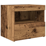 Casa si Gradina - Mobilier - Comode si corpuri - Noptiere - Noptiera cu lumini LED, lemn vechi, 50x40x45 cm - Infinity.ro