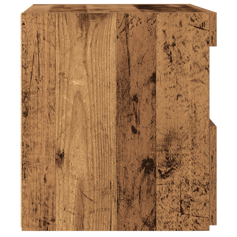 Casa si Gradina - Mobilier - Comode si corpuri - Noptiere - Noptiera cu lumini LED, lemn vechi, 50x40x45 cm - Infinity.ro