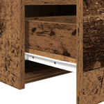 Casa si Gradina - Mobilier - Comode si corpuri - Noptiere - Noptiera cu lumini LED, lemn vechi, 50x40x45 cm - Infinity.ro