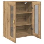 Casa si Gradina - Mobilier - Comode si corpuri - Comode - Dulap suspendat usi din sticla, stejar artizanal, 69,5x34x90 cm - Infinity.ro