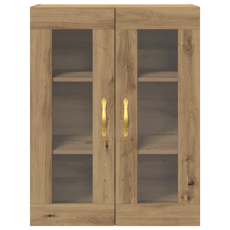Casa si Gradina - Mobilier - Comode si corpuri - Comode - Dulap suspendat usi din sticla, stejar artizanal, 69,5x34x90 cm - Infinity.ro