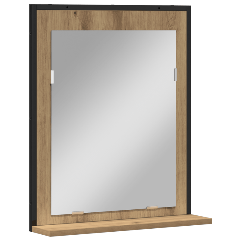 Casa si Gradina - Mobilier - Mobilier baie - Oglinzi baie - Oglinda de baie, stejar artizanal, 50x12x60 cm, lemn prelucrat - Infinity.ro