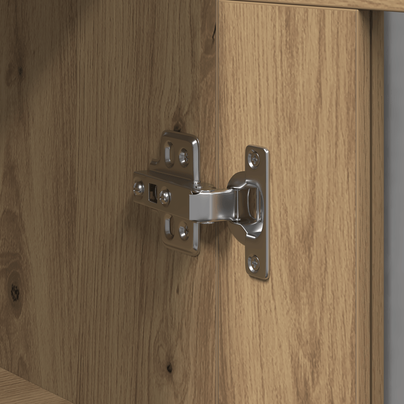 Casa si Gradina - Mobilier - Comode si corpuri - Comode - Dulap suspendat usi din sticla, stejar artizanal, 69,5x34x90 cm - Infinity.ro