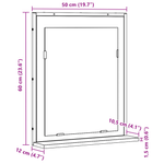 Casa si Gradina - Mobilier - Mobilier baie - Oglinzi baie - Oglinda de baie, stejar artizanal, 50x12x60 cm, lemn prelucrat - Infinity.ro