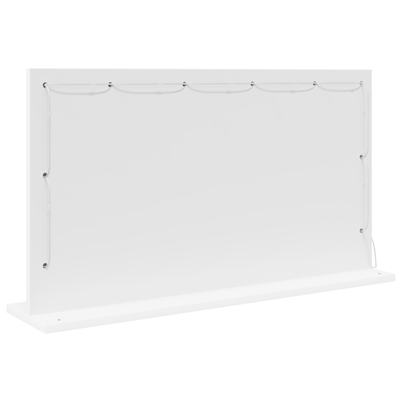 Casa si Gradina - Decoratiuni - Oglinzi - Oglinda de toaleta cu lumini LED Alba 80x45x18 cm - Infinity.ro