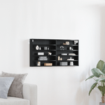 Casa si Gradina - Mobilier - Biblioteci si rafturi - Rafturi - Dulap vitrina de perete, stejar negru, lemn prelucrat - Infinity.ro