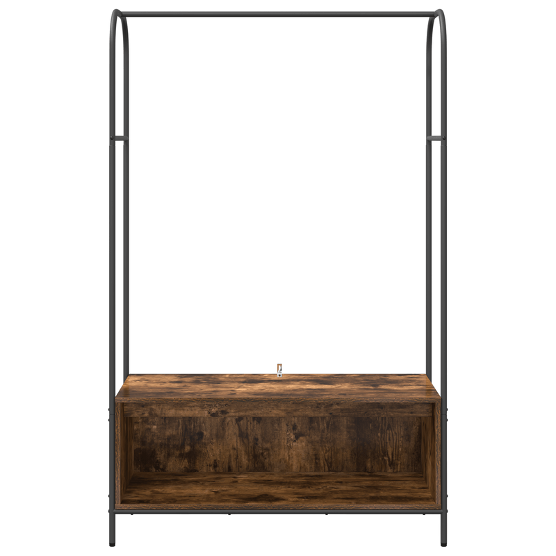 Casa si Gradina - Mobilier - Organizare si depozitare - Cuiere - Suport pentru haine cu rafturi din stejar fumuriu 100x44x160 cm - Infinity.ro