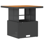 Casa si Gradina - Gradina si terasa - Mobilier exterior - Seturi mobila gradina - Set mobilier gradina, 3 piese, perne negre, poliratan & acacia - Infinity.ro