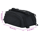 Sport si Outdoor - Ciclism - Accesorii pentru biciclete - Cosuri si portbagaje biciclete - Geanta de bicicleta pentru suport bagaje 12 L Negru 38x21x16 cm - Infinity.ro