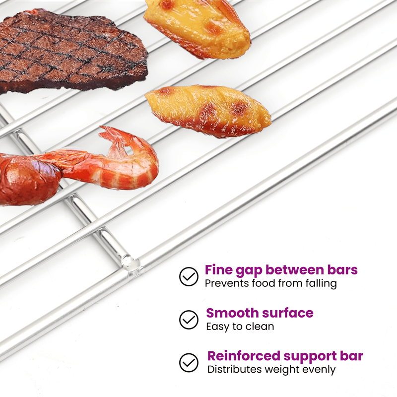 Casa si Gradina - Gradina si terasa - Gratare si accesorii - Accesorii gratare - Gratar BBQ cu manere, 40x35 cm, dreptunghiular otel inox. 304 - Infinity.ro