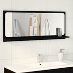 Casa si Gradina - Mobilier - Mobilier baie - Oglinzi baie - Oglinda de baie  Negru Stejar 90x10,5x37 cm din lemn compus - Infinity.ro