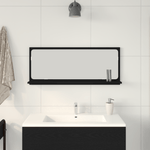 Casa si Gradina - Mobilier - Mobilier baie - Oglinzi baie - Oglinda de baie  Negru Stejar 90x10,5x37 cm din lemn compus - Infinity.ro