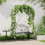 Casa si Gradina - Gradina si terasa - Mobilier exterior - Bancute de gradina - Banca neagra de exterior Negru Metal Mare Detalii decorative - Infinity.ro