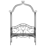 Casa si Gradina - Gradina si terasa - Mobilier exterior - Bancute de gradina - Banca neagra de exterior Negru Metal Mare Detalii decorative - Infinity.ro