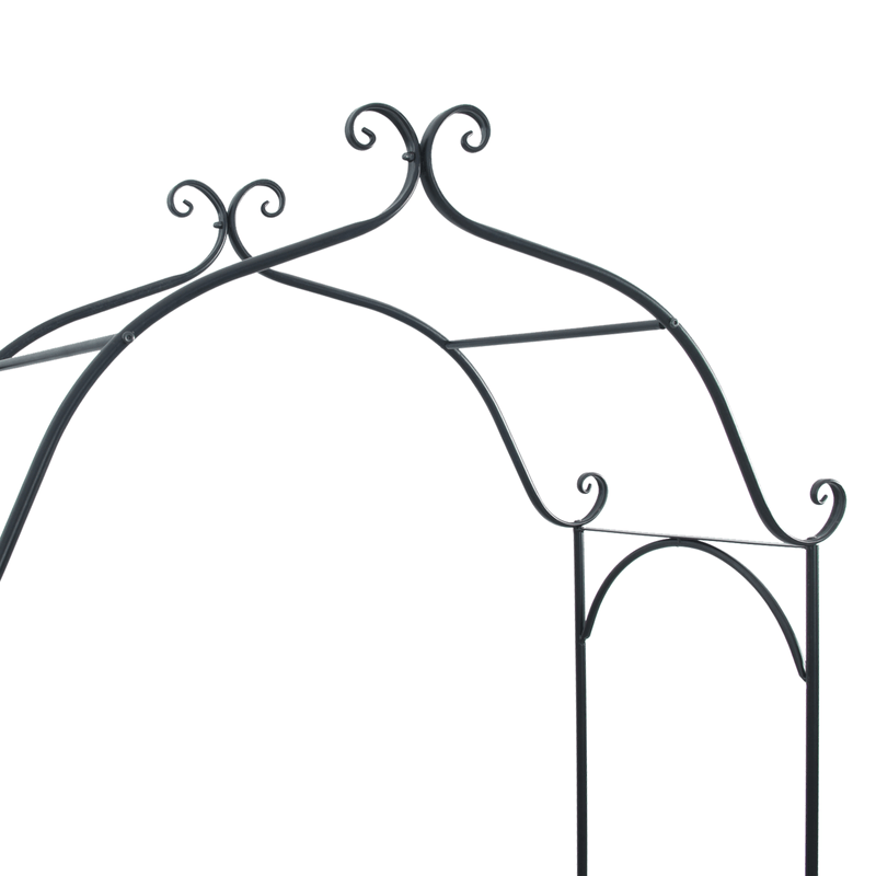 Casa si Gradina - Gradina si terasa - Mobilier exterior - Bancute de gradina - Banca neagra de exterior Negru Metal Mare Detalii decorative - Infinity.ro