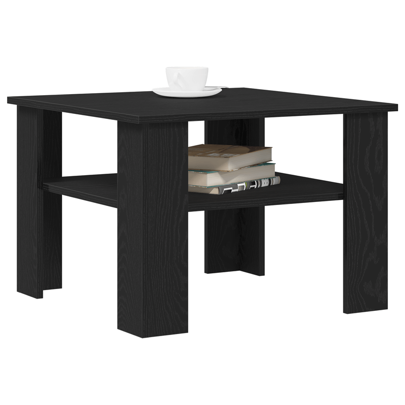Casa si Gradina - Mobilier - Mese si birouri - Masute de cafea - Masa de cafea  Negru Stejar 60x60x42 cm din lemn prelucrat - Infinity.ro