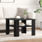 Casa si Gradina - Mobilier - Mese si birouri - Masute de cafea - Masa de cafea  Negru Stejar 60x60x42 cm din lemn prelucrat - Infinity.ro