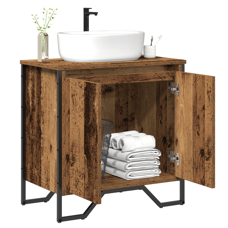 Casa si Gradina - Mobilier - Mobilier baie - Comode baie - Dulap chiuveta baie Lemn vechi 60x35x60 cm Lemn ingineresc - Infinity.ro