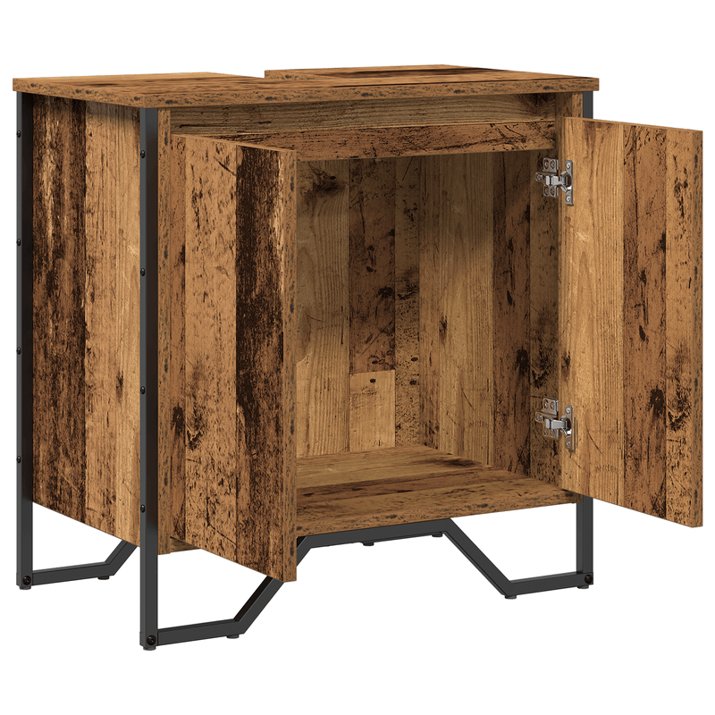 Casa si Gradina - Mobilier - Mobilier baie - Comode baie - Dulap chiuveta baie Lemn vechi 60x35x60 cm Lemn ingineresc - Infinity.ro