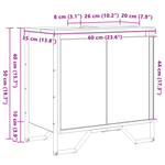 Casa si Gradina - Mobilier - Mobilier baie - Comode baie - Dulap chiuveta baie Lemn vechi 60x35x60 cm Lemn ingineresc - Infinity.ro
