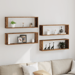 Casa si Gradina - Mobilier - Biblioteci si rafturi - Rafturi - Rafturi 4 buc Lemn Vechi 80x15x26 cm Lemn Prelucrat - Infinity.ro
