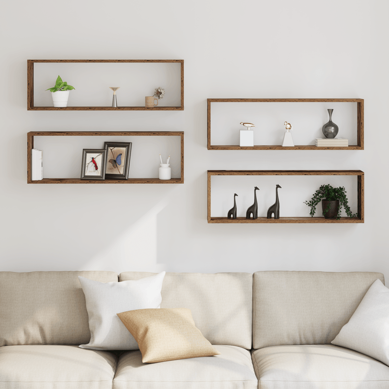 Casa si Gradina - Mobilier - Biblioteci si rafturi - Rafturi - Rafturi 4 buc Lemn Vechi 80x15x26 cm Lemn Prelucrat - Infinity.ro