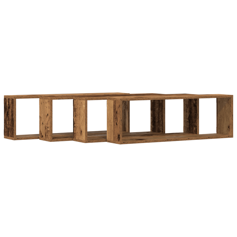 Casa si Gradina - Mobilier - Biblioteci si rafturi - Rafturi - Rafturi 4 buc Lemn Vechi 80x15x26 cm Lemn Prelucrat - Infinity.ro