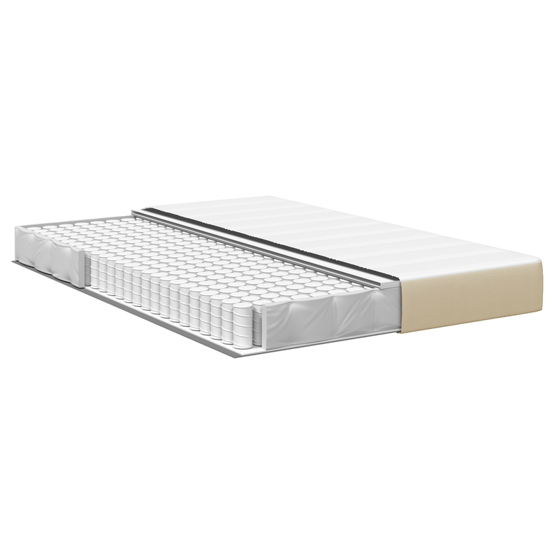 Casa si Gradina - Mobilier - Saltele si somiere - Saltele - Saltea arcuri gri/verde deschis medie 140x200x20cm textil - Infinity.ro