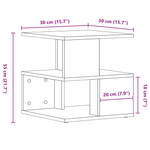 Casa si Gradina - Mobilier - Mese si birouri - Mese living - Masa laterala, stejar negru, 40x40x40 cm, lemn prelucrat - Infinity.ro