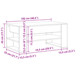 Casa si Gradina - Mobilier - Mese si birouri - Masute de cafea - Masa de cafea  din lemn reciclat 102x55x45 cm - Infinity.ro