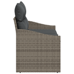 Casa si Gradina - Gradina si terasa - Mobilier exterior - Canapele si fotolii gradina - Canapea de gradina 2 persoane, cu perne, gri, poliratan - Infinity.ro