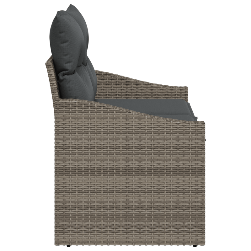 Casa si Gradina - Gradina si terasa - Mobilier exterior - Canapele si fotolii gradina - Canapea de gradina 2 persoane, cu perne, gri, poliratan - Infinity.ro
