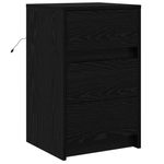 Casa si Gradina - Mobilier - Comode si corpuri - Noptiere - Casuta de noptiera cu lumini LED Stejar Negru Lemn prelucrat - Infinity.ro
