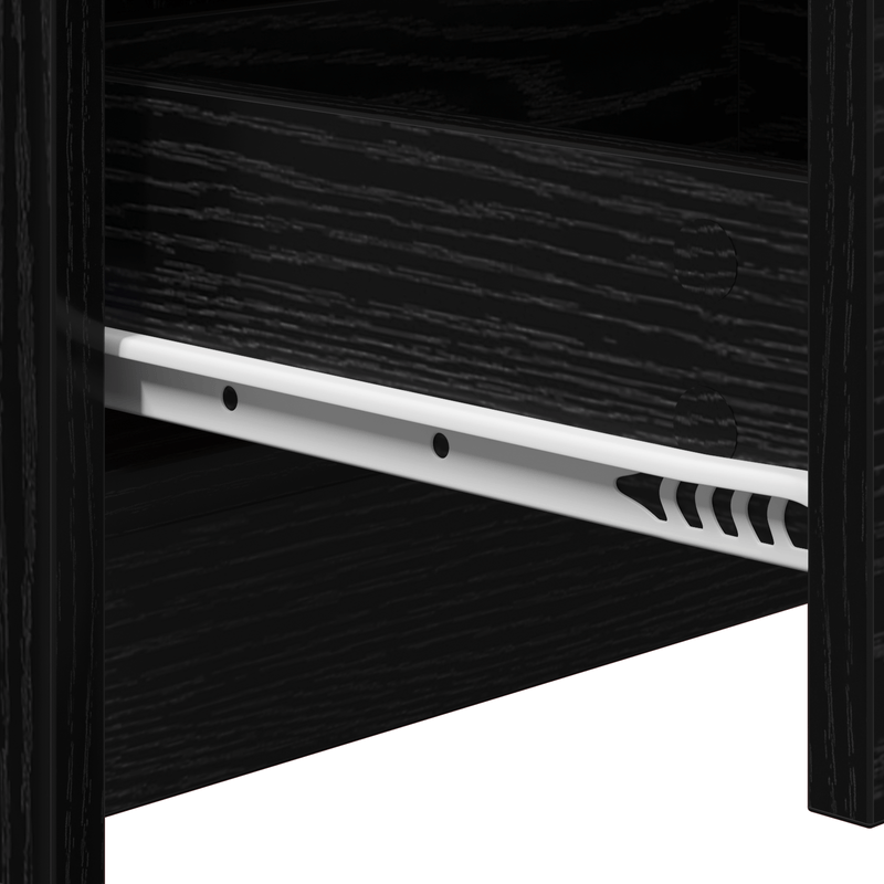Casa si Gradina - Mobilier - Comode si corpuri - Noptiere - Casuta de noptiera cu lumini LED Stejar Negru Lemn prelucrat - Infinity.ro