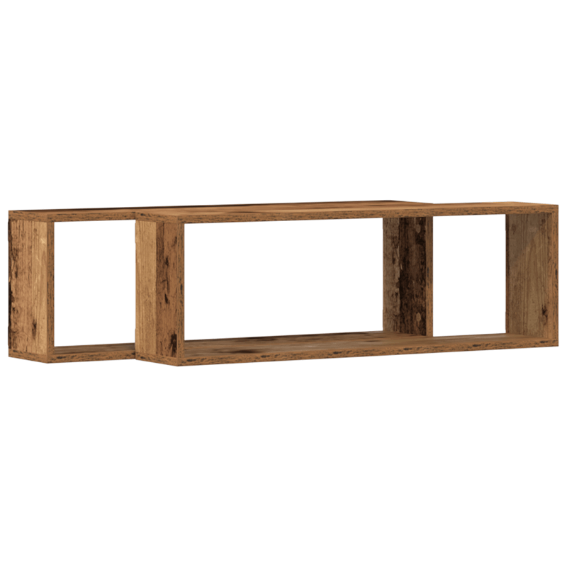 Casa si Gradina - Mobilier - Biblioteci si rafturi - Rafturi - Set 2 rafturi  din lemn vechi, 80x15x26 cm, lemn ingineresc - Infinity.ro