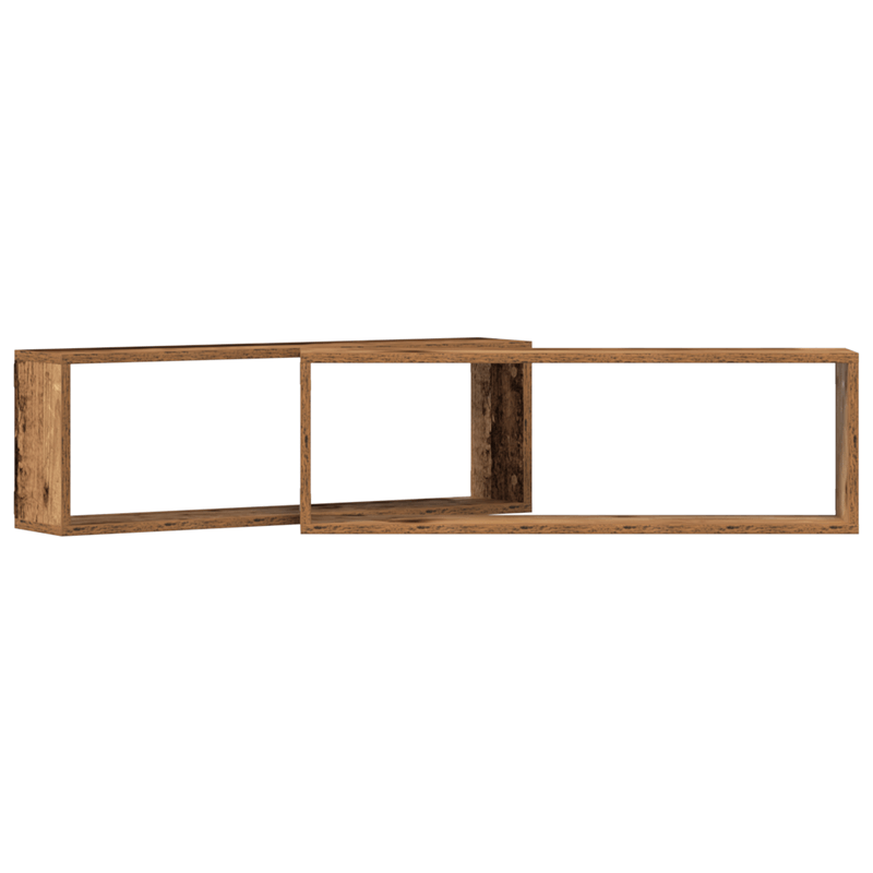 Casa si Gradina - Mobilier - Biblioteci si rafturi - Rafturi - Set 2 rafturi  din lemn vechi, 80x15x26 cm, lemn ingineresc - Infinity.ro