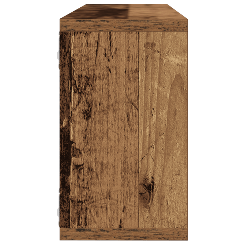 Casa si Gradina - Mobilier - Biblioteci si rafturi - Rafturi - Set 2 rafturi  din lemn vechi, 80x15x26 cm, lemn ingineresc - Infinity.ro