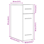 Casa si Gradina - Mobilier - Dulapuri si sifoniere - Dulapuri - Dulap de farmacie, stejar negru, 20x45,5x60 cm, lemn - Infinity.ro