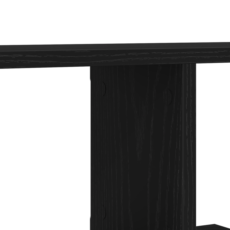 Casa si Gradina - Mobilier - Biblioteci si rafturi - Rafturi - Raft TV de perete  Negru Stejar 125x18x23 cm din lemn - Infinity.ro