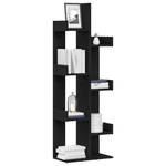 Casa si Gradina - Mobilier - Biblioteci si rafturi - Biblioteci - Raft Negru Stejar 48x25,5x140 cm din Lemn Compus de la - Infinity.ro