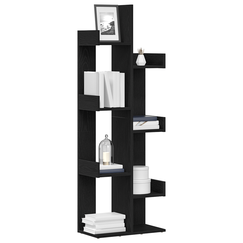 Casa si Gradina - Mobilier - Biblioteci si rafturi - Biblioteci - Raft Negru Stejar 48x25,5x140 cm din Lemn Compus de la - Infinity.ro