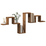 Casa si Gradina - Mobilier - Biblioteci si rafturi - Rafturi - Raft din Lemn Vechi 104,5x10x43 cm din Lemn Ingineresc - Infinity.ro