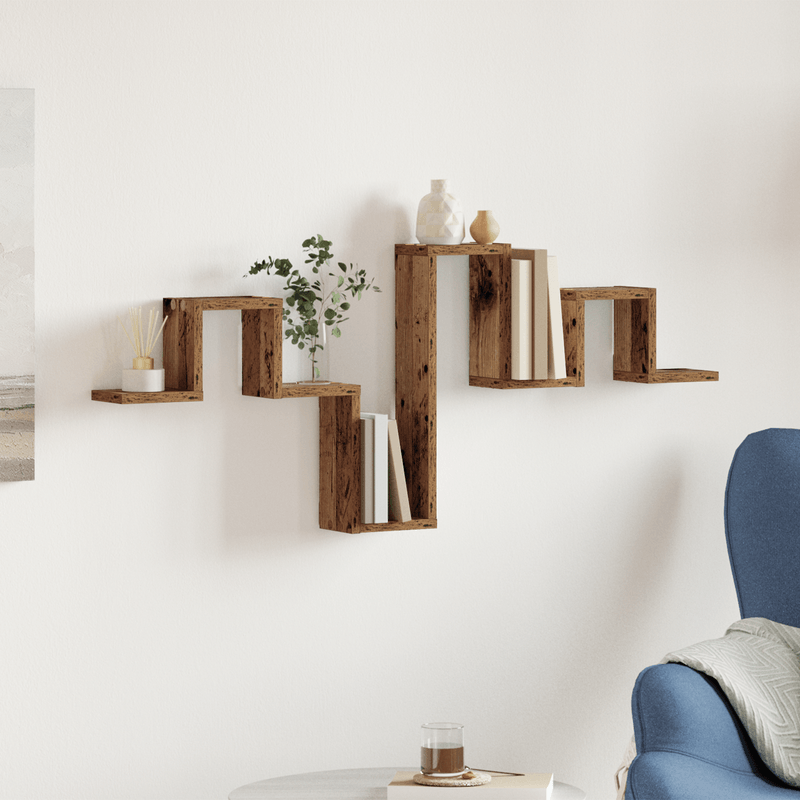 Casa si Gradina - Mobilier - Biblioteci si rafturi - Rafturi - Raft din Lemn Vechi 104,5x10x43 cm din Lemn Ingineresc - Infinity.ro