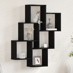 Casa si Gradina - Mobilier - Biblioteci si rafturi - Rafturi - Dulap de perete din lemn negru de stejar 78x15x92 cm MDF - Infinity.ro